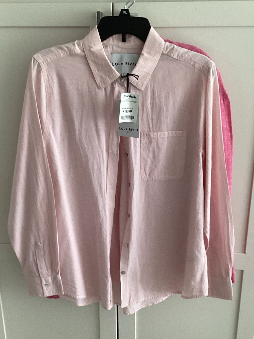Lola River Lightweight Pink Button-Down Blouse